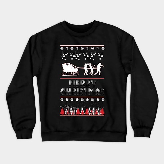 Christmas Zombie Crewneck Sweatshirt by D3monic